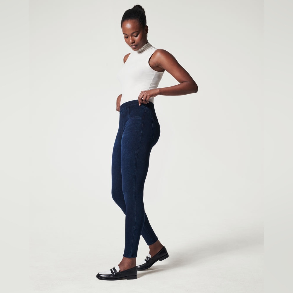 Spanx Jeanish Ankle Leggings Medium Wash Jeggings size Medium - Picture 11 of 12